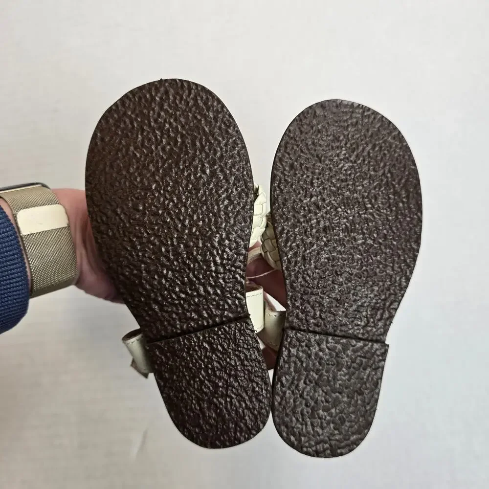 The Humble Soles Zara Sandals Size 23/7 Cream Leather Summer Beach